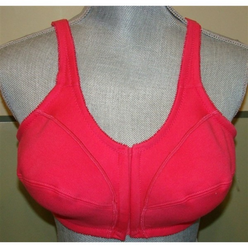 NWOT Comfort Choice 38B PINK Wirefree Front-Hook Seamless Leisure Bra 121027
